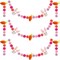 3 Pieces Easter Wool Felt Ball Rabbit Carrot Garlands- 6 Feet Handmade Pom Pom Felt Ball Bunny Hanging Banners Easter Spring Tree Ornaments Party Favors for Easter Home Bedroom Living Room Wall Decors